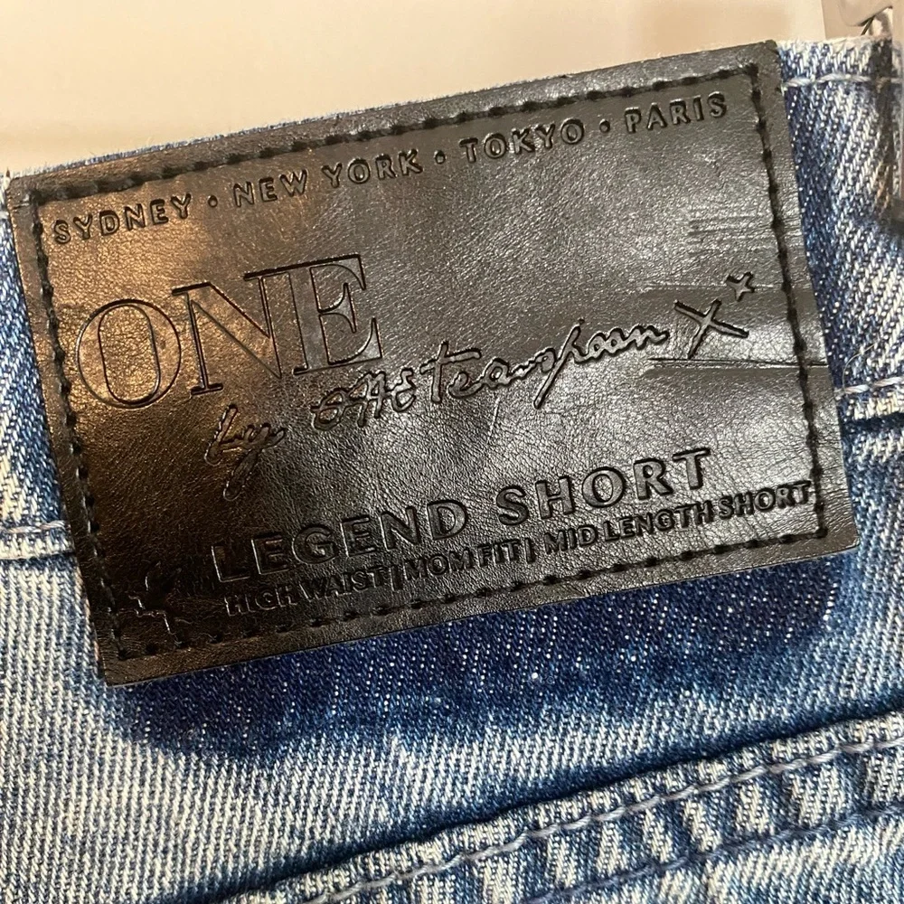 One Teaspoon One X “The Ledgend” Distressed Jean Shorts Size 23 - Picture 11 of 16